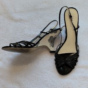 Franco Sarto Black Strappy wedge sandals